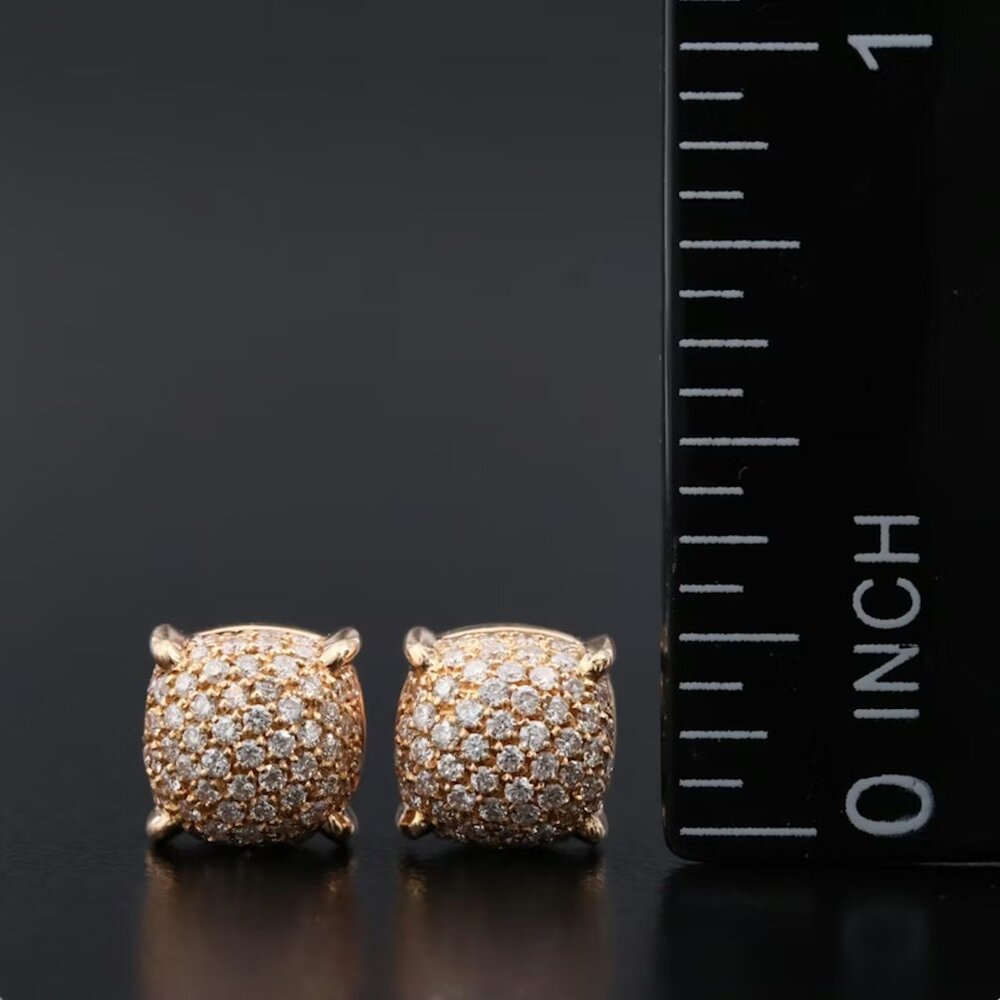 Tiffany & Co. Paloma Sugar Stacks 18K 0.50 CTW Pavé Diamond Stud Earrings - Picture 3 of 9